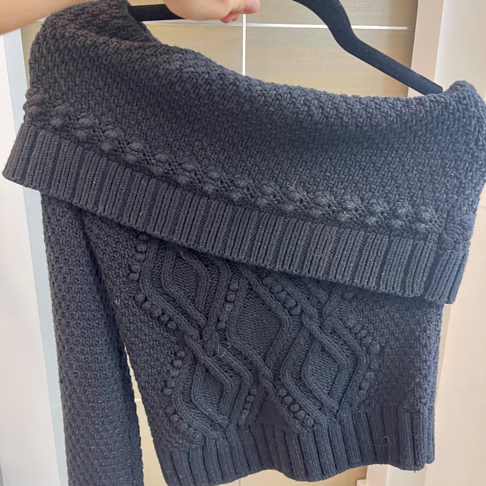 Intermix one shoulder sweater